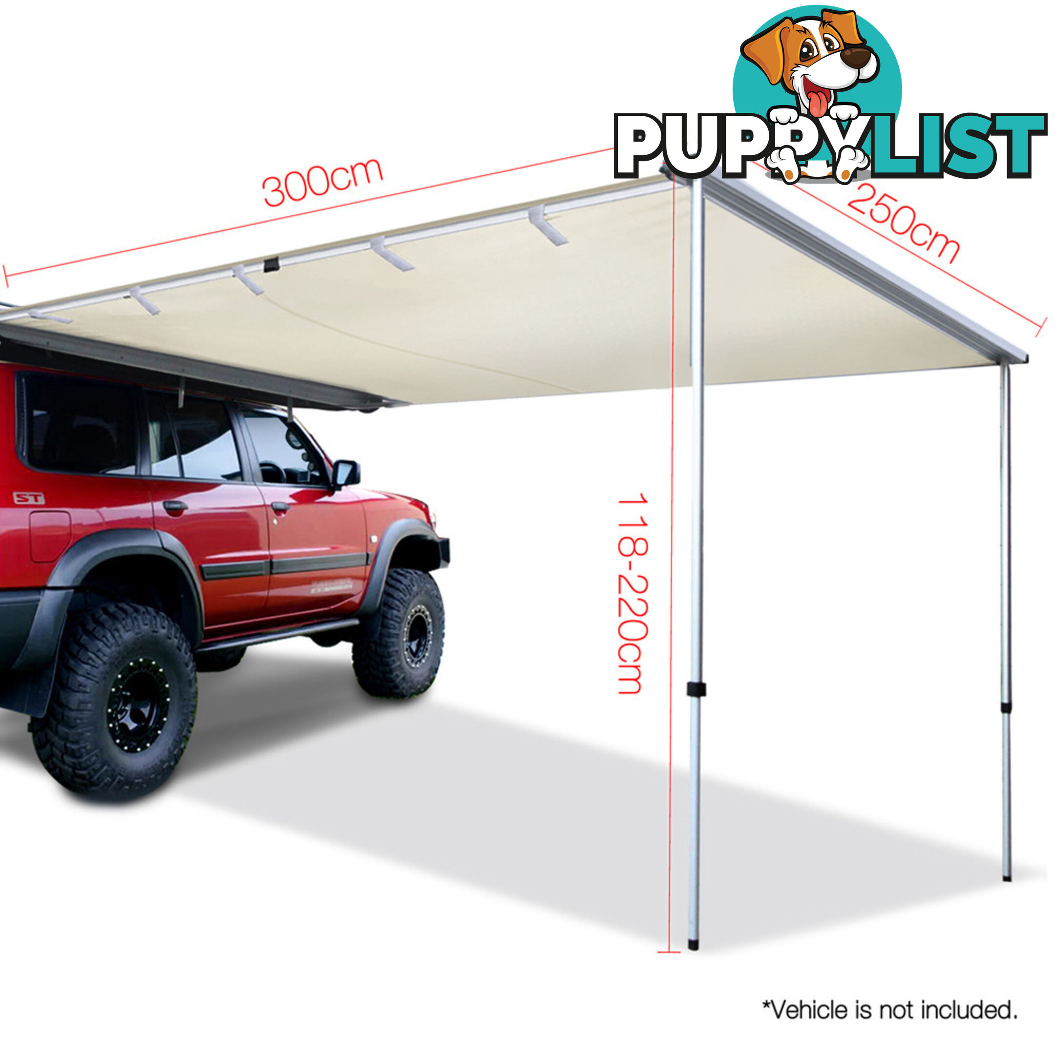 2.5X3M Car Awning  - Beige