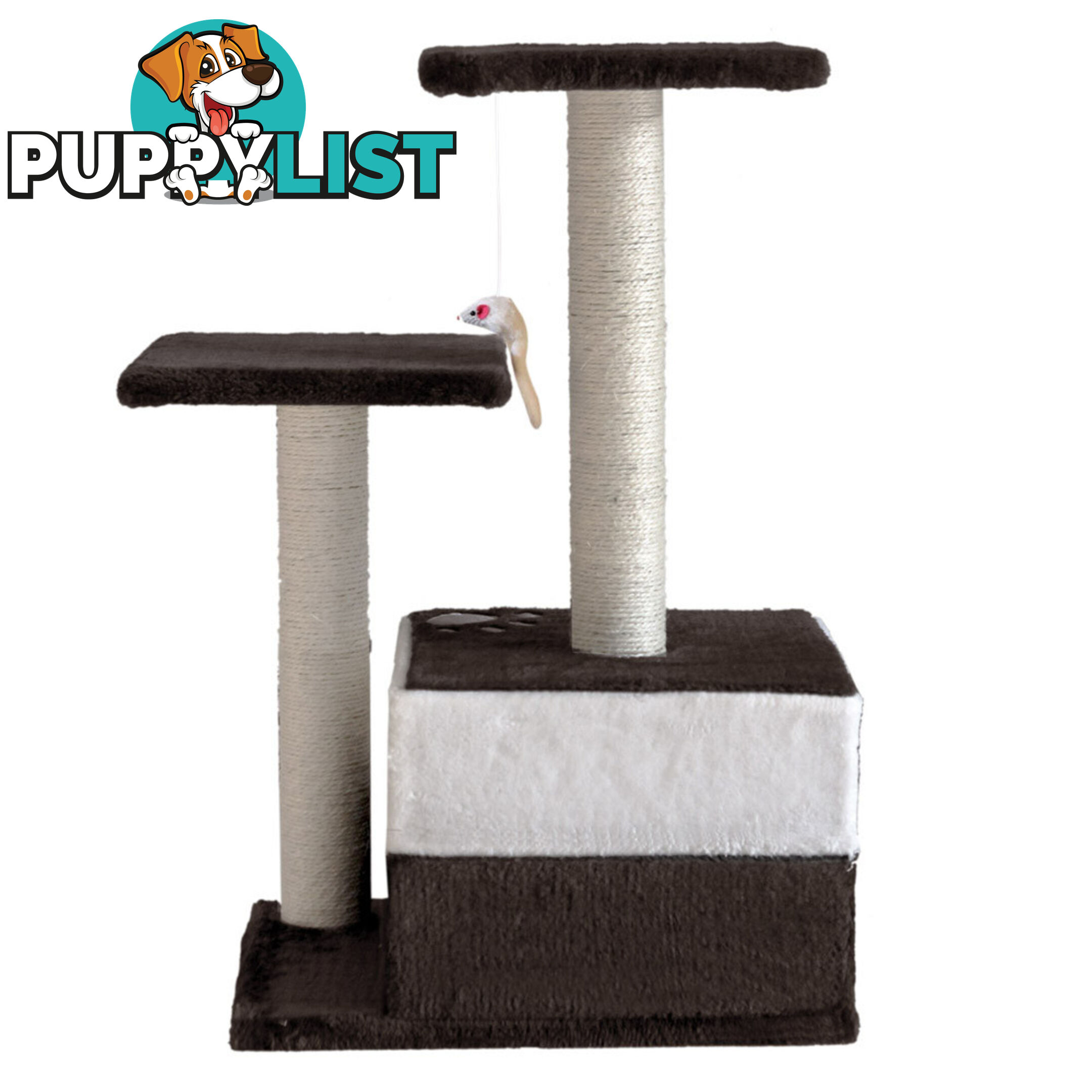 Cat Scratching Poles Post Furniture Tree 70cm White Dark Grey