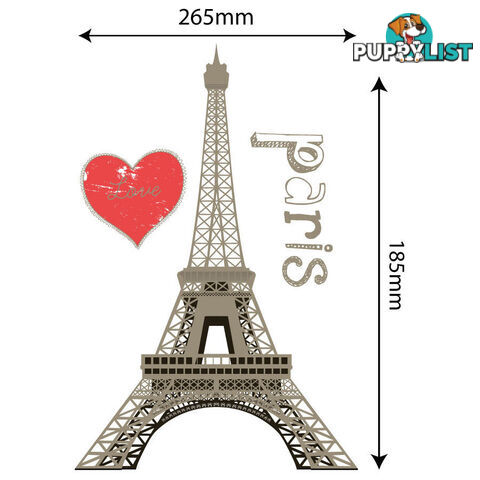 Medium Size Paris Eiffel Tower Wall Stickers - Totally Movable