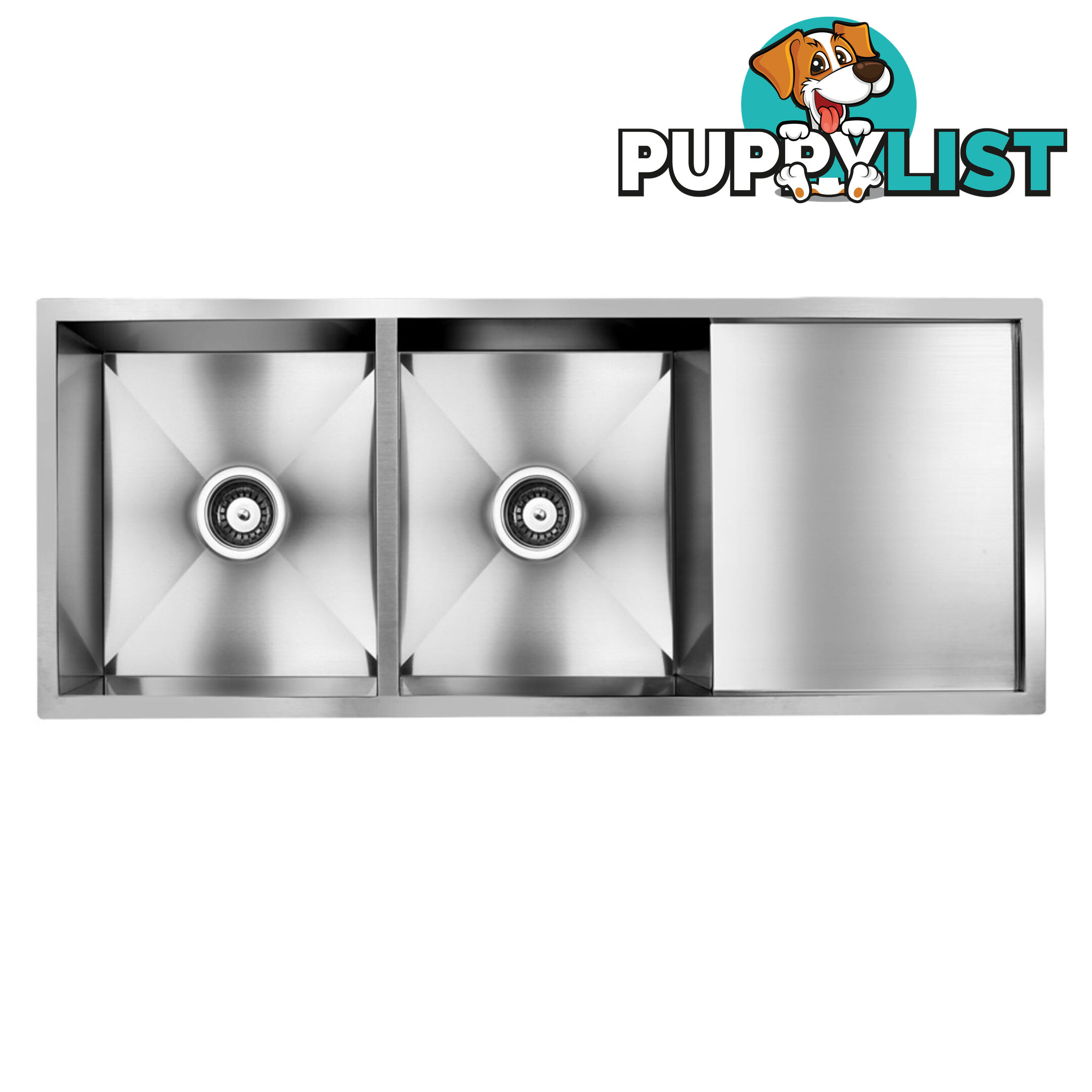 Stainless Steel Kitchen/Laundry Sink w/ Strainer Waste 1135 x 450mm