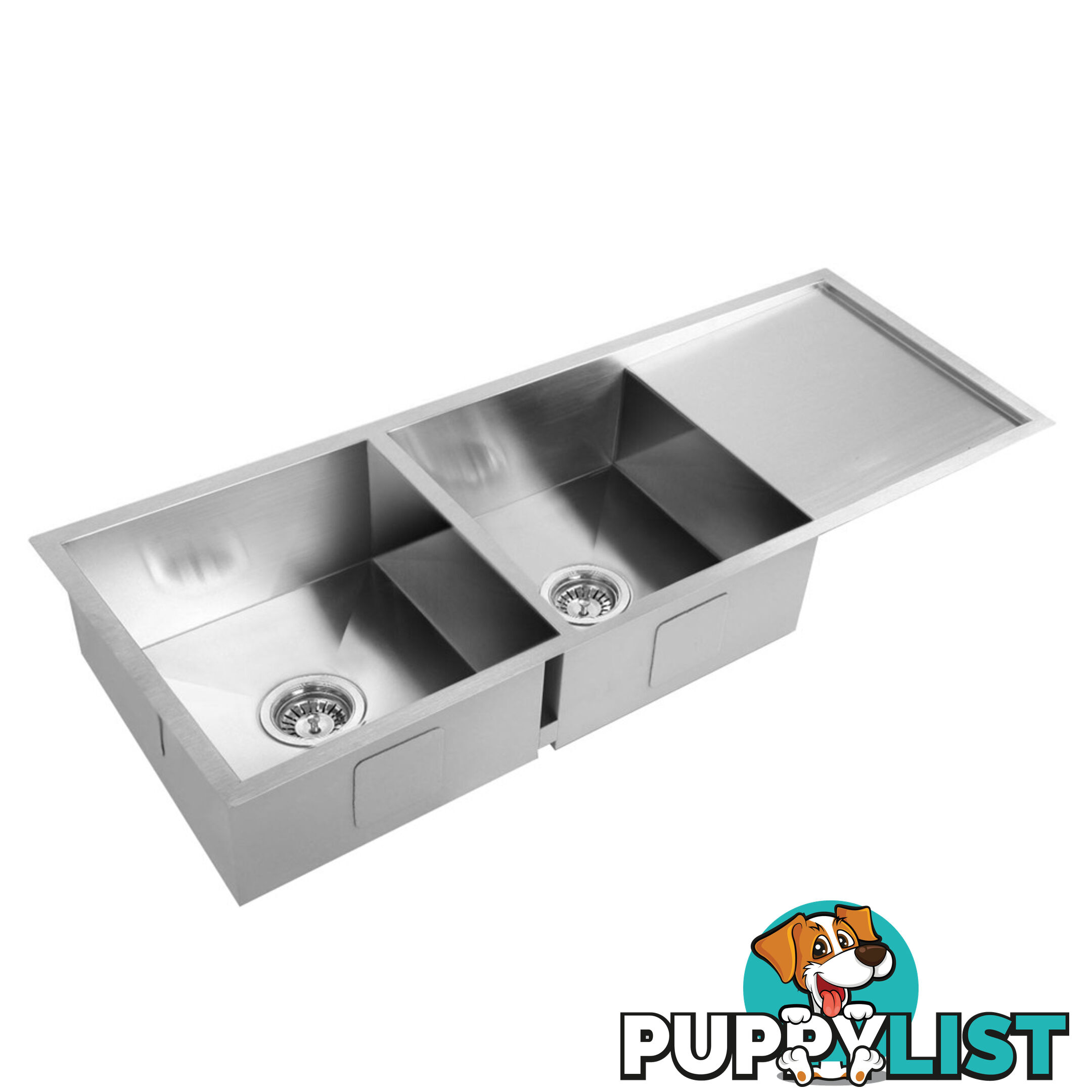 Stainless Steel Kitchen/Laundry Sink w/ Strainer Waste 1135 x 450mm