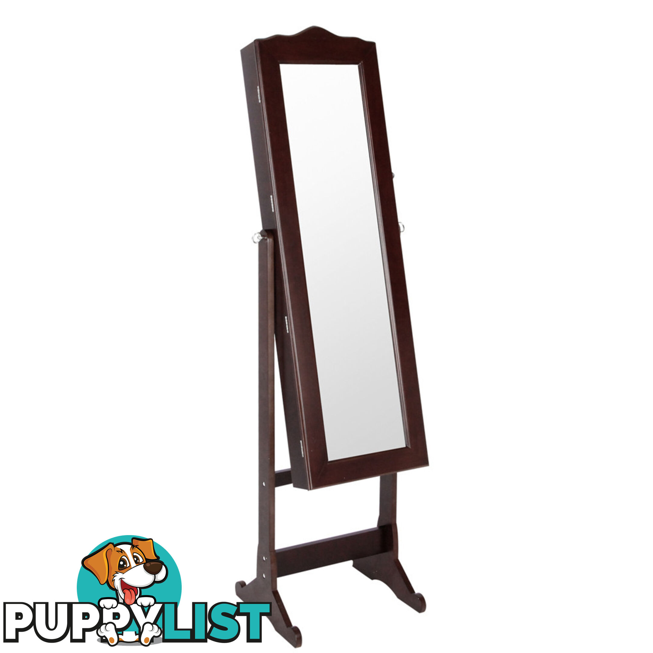 Mirror Jewellery Cabinet Storage 150cm Walnut