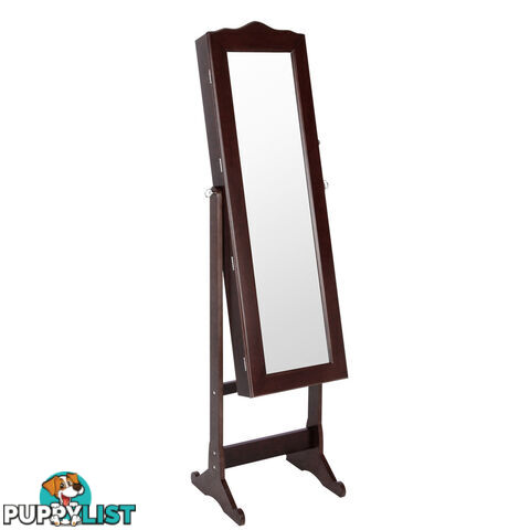 Mirror Jewellery Cabinet Storage 150cm Walnut