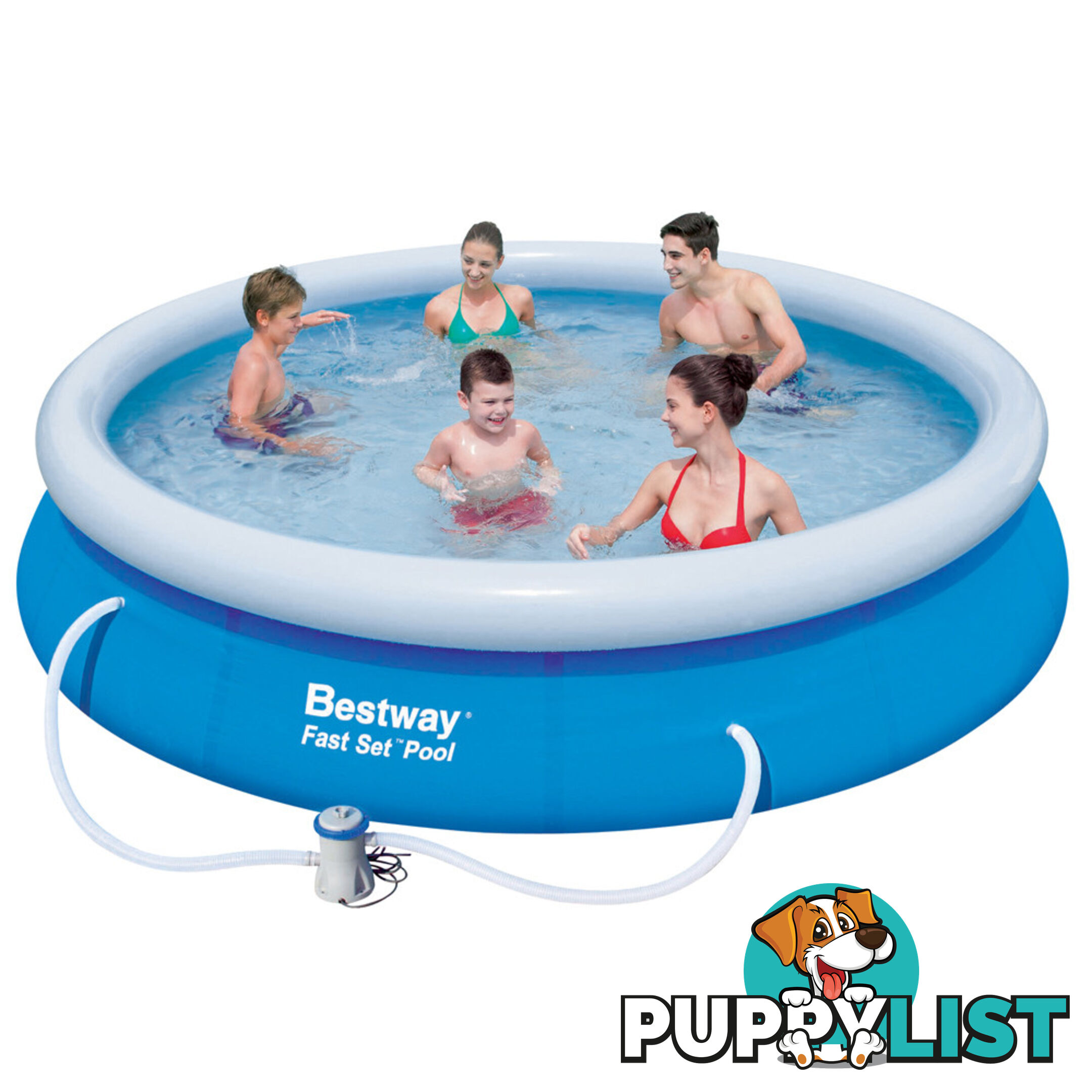 Bestway Inflatable Swimming Pool Set Blue