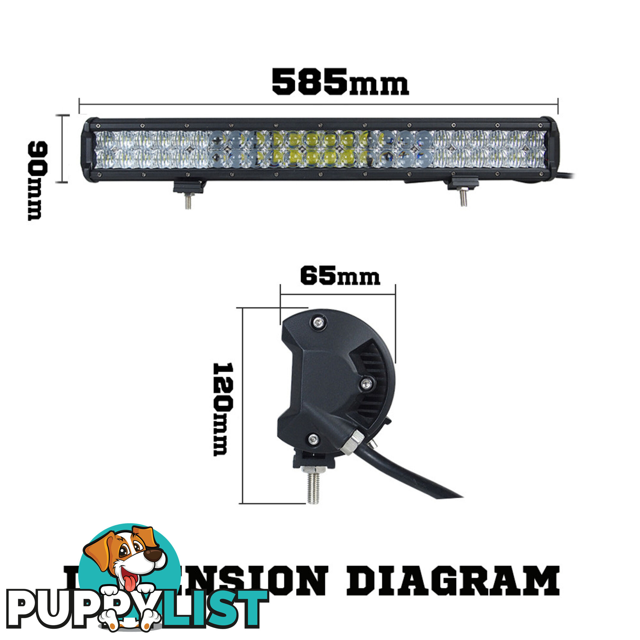 Osram 23inch 336W 5D Lens LED Light Bar Flood Spot Combo Work Lamp SUV ATV 4WD