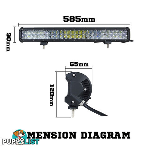 Osram 23inch 336W 5D Lens LED Light Bar Flood Spot Combo Work Lamp SUV ATV 4WD