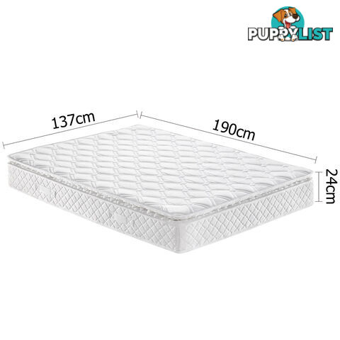 Pillow Top Pocket Spring Medium Firm Mattress Double