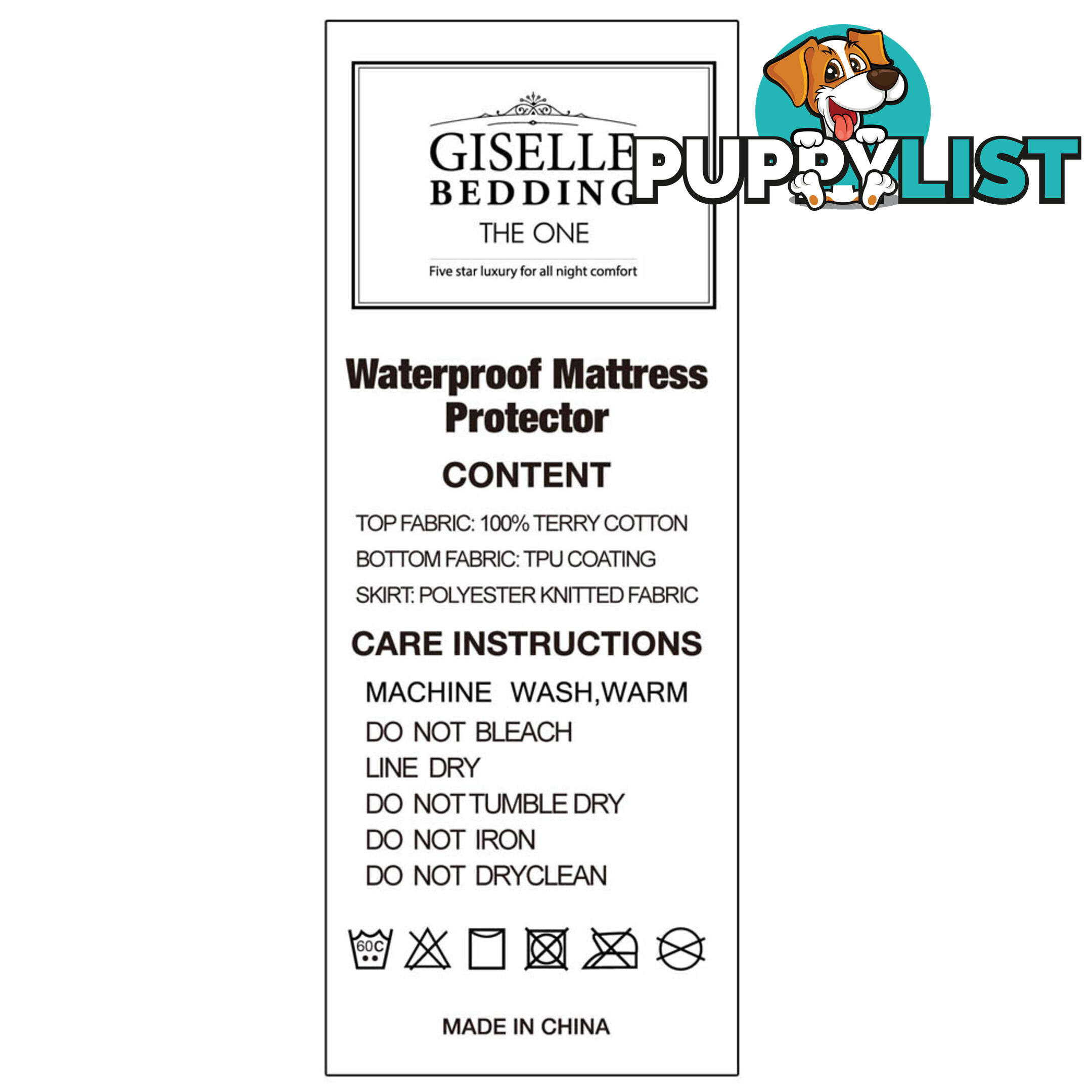 Waterproof Non-Woven Mattress Protector - Double