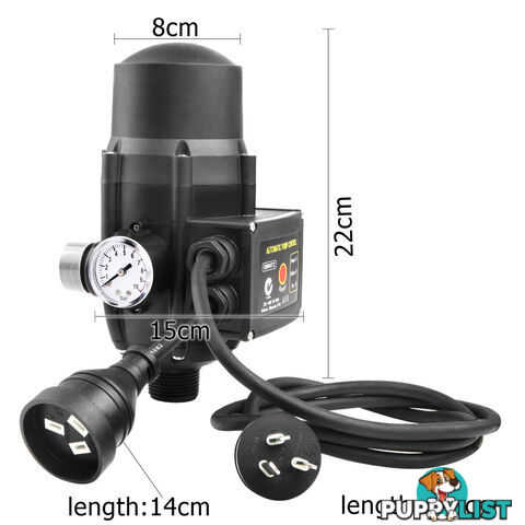 Adjustable Pressure Switch Water Pump Controller Black