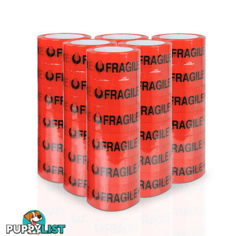 108 Rolls Red Fragile Tape 48mm x 75m