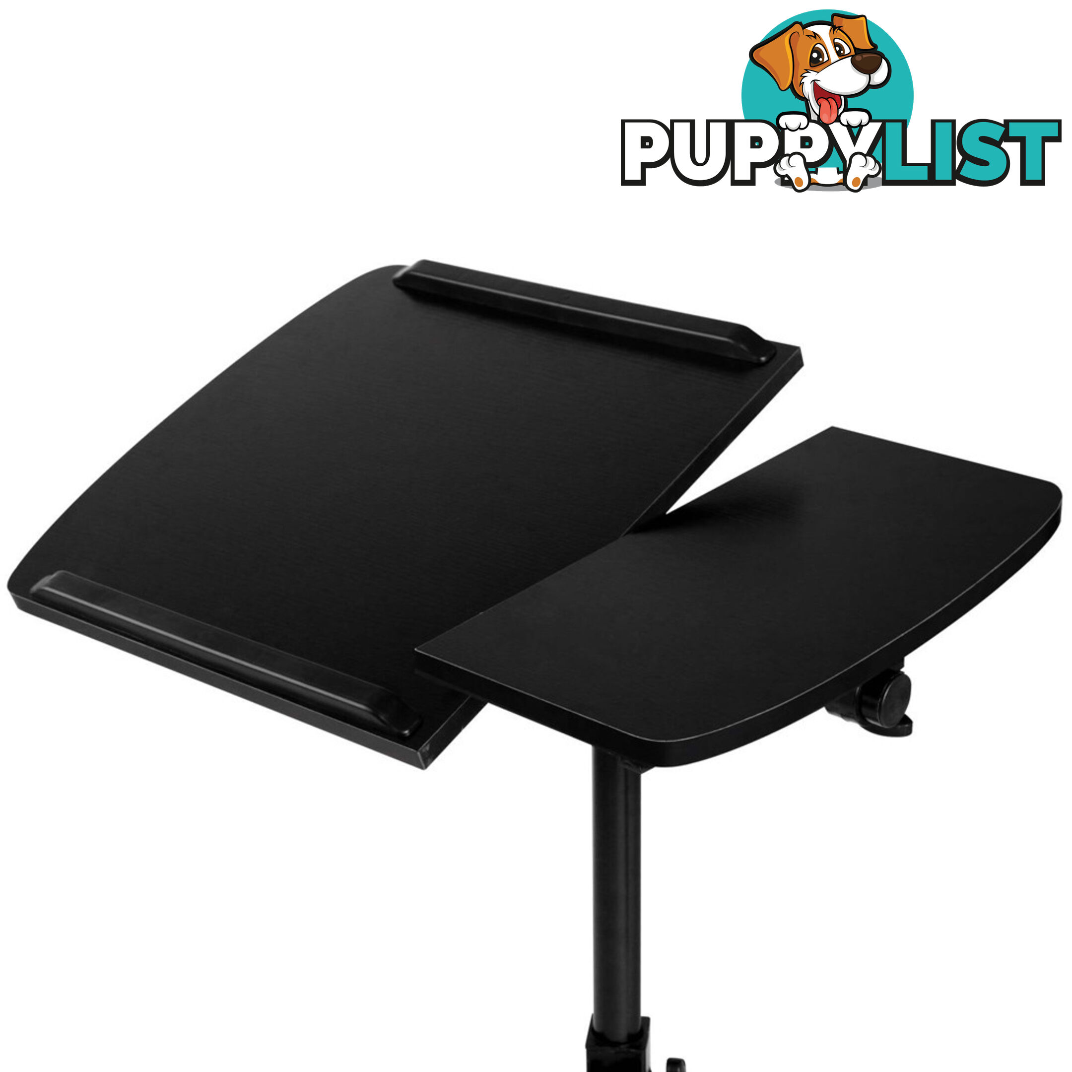 Rotating Mobile Laptop Adjustable Desk w/ USB Cooler Black