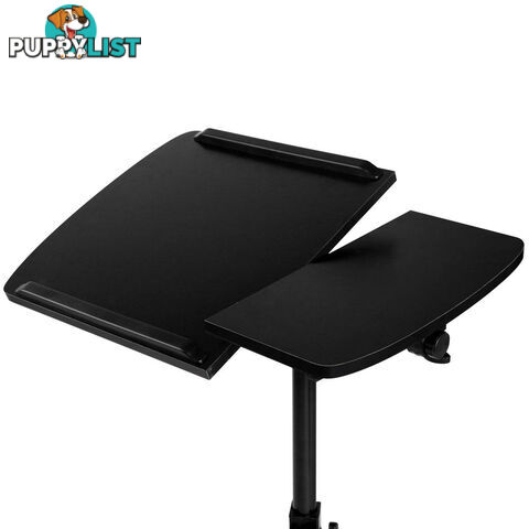 Rotating Mobile Laptop Adjustable Desk w/ USB Cooler Black