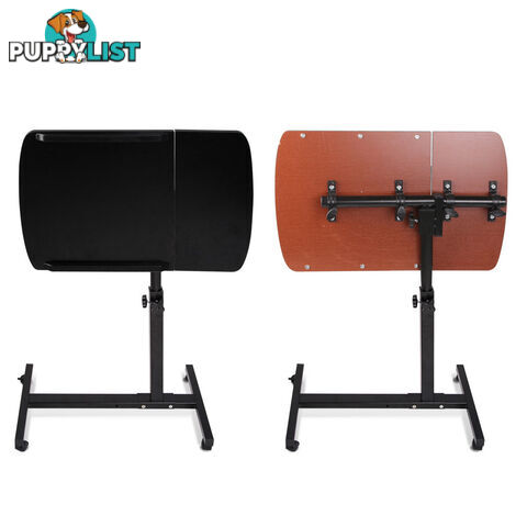 Rotating Mobile Laptop Adjustable Desk w/ USB Cooler Black