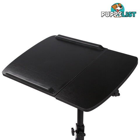 Rotating Mobile Laptop Adjustable Desk w/ USB Cooler Black