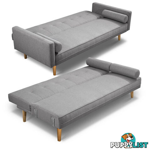 3 Seater Faux Linen Fabric Sofa