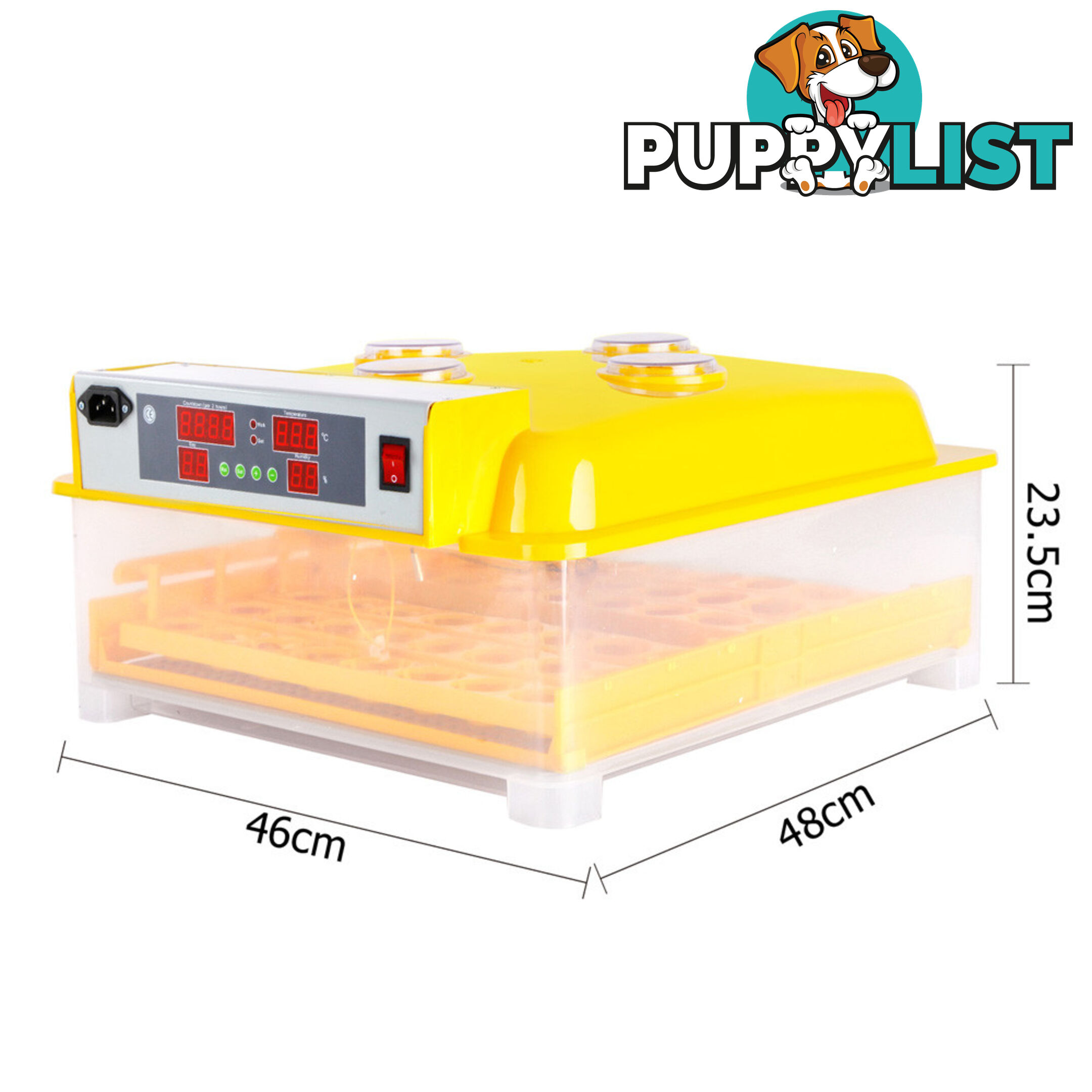 Automatic 48 Egg Incubator Yellow