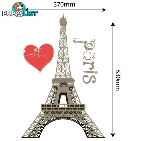 Large Size Paris Eiffel Tower Wall Stickers - Totally Movable