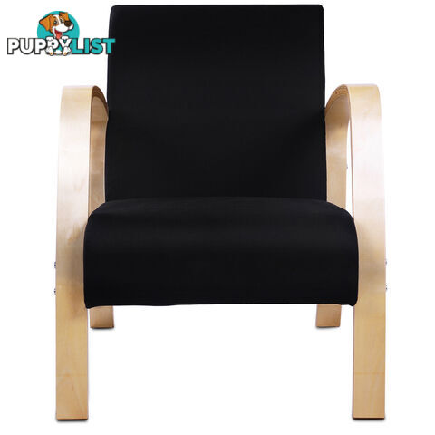 Birch Plywood Fabric Sofa Arm Chair Black