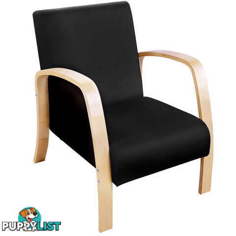 Birch Plywood Fabric Sofa Arm Chair Black