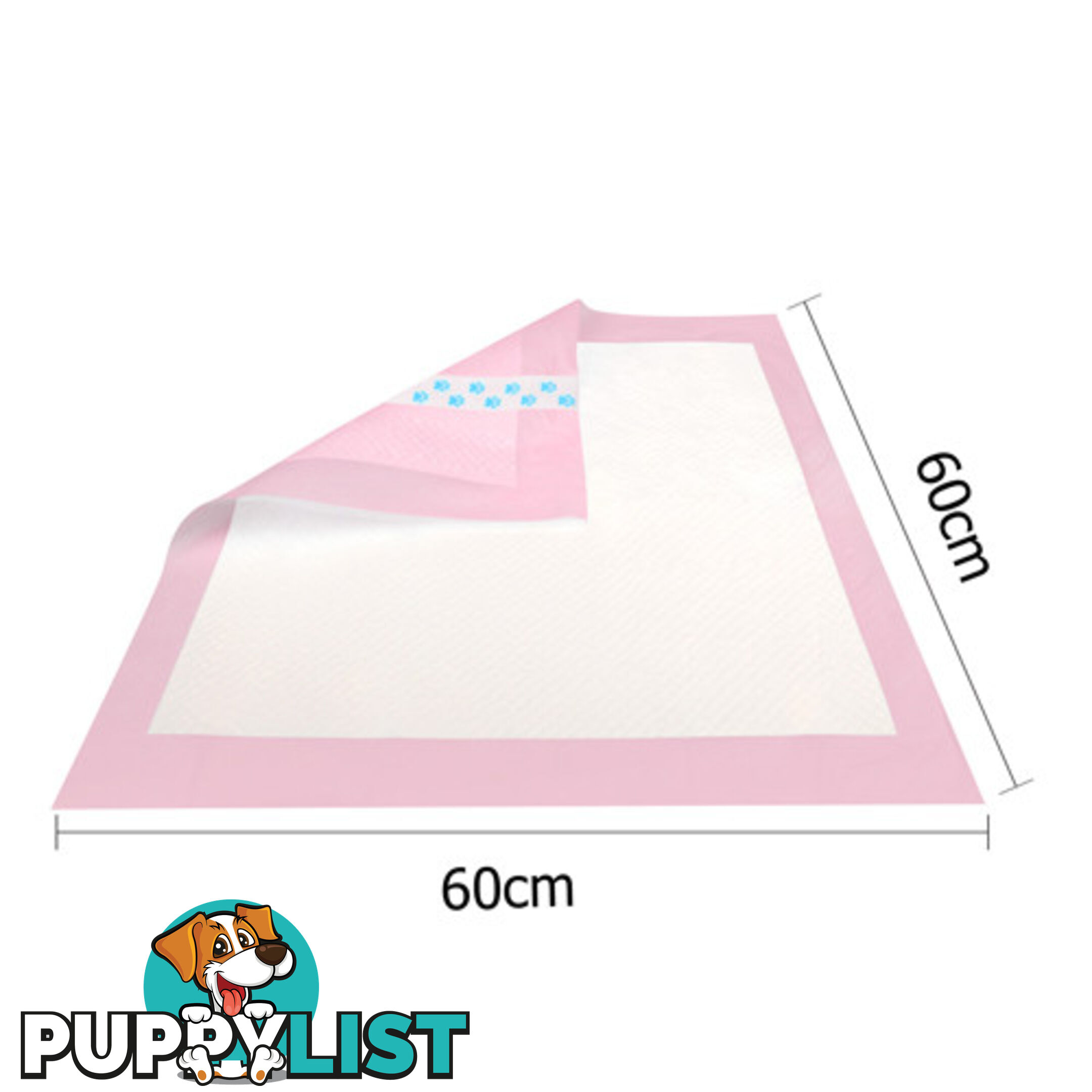 50 Puppy Pet Dog Toilet Training Pads Pink