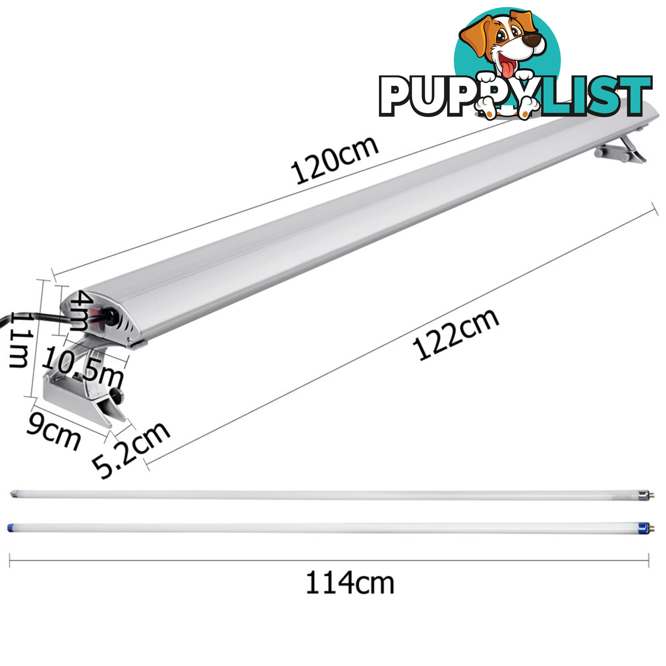 Fish Aquarium Tank T5 HO Fluoscent Light Tube Blue White 120cm