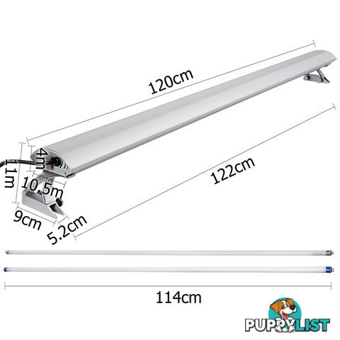 Fish Aquarium Tank T5 HO Fluoscent Light Tube Blue White 120cm