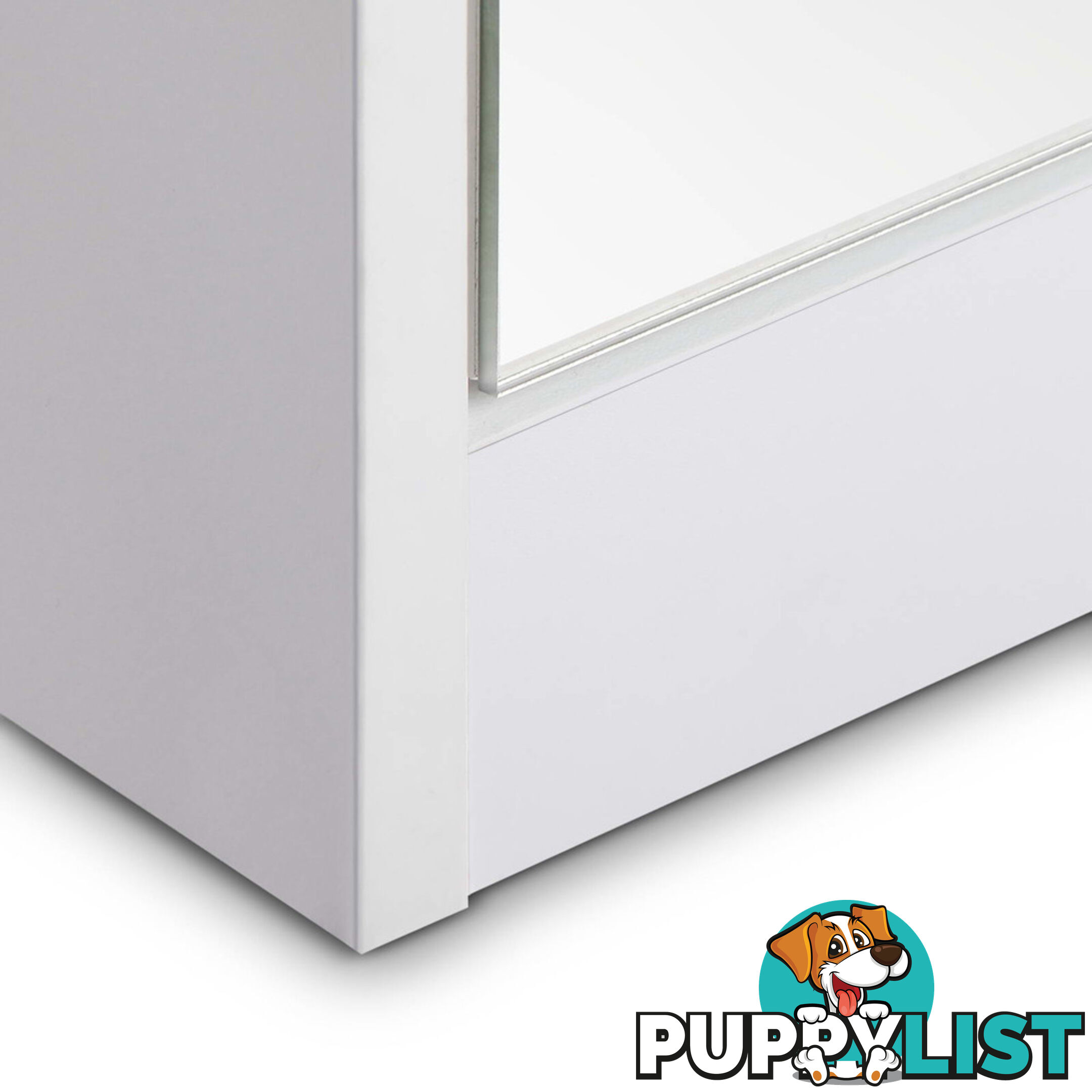 Mirrored Shoe Cabinet Storage 5 Drawers Shelf White