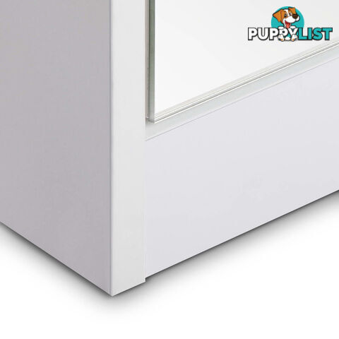 Mirrored Shoe Cabinet Storage 5 Drawers Shelf White