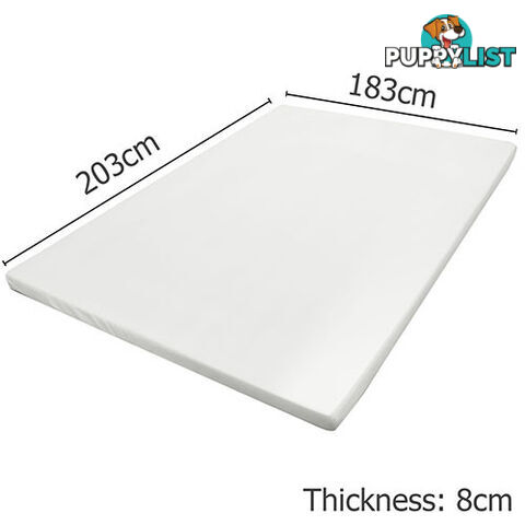 Visco Elastic Memory Foam Mattress Topper 8cm Single