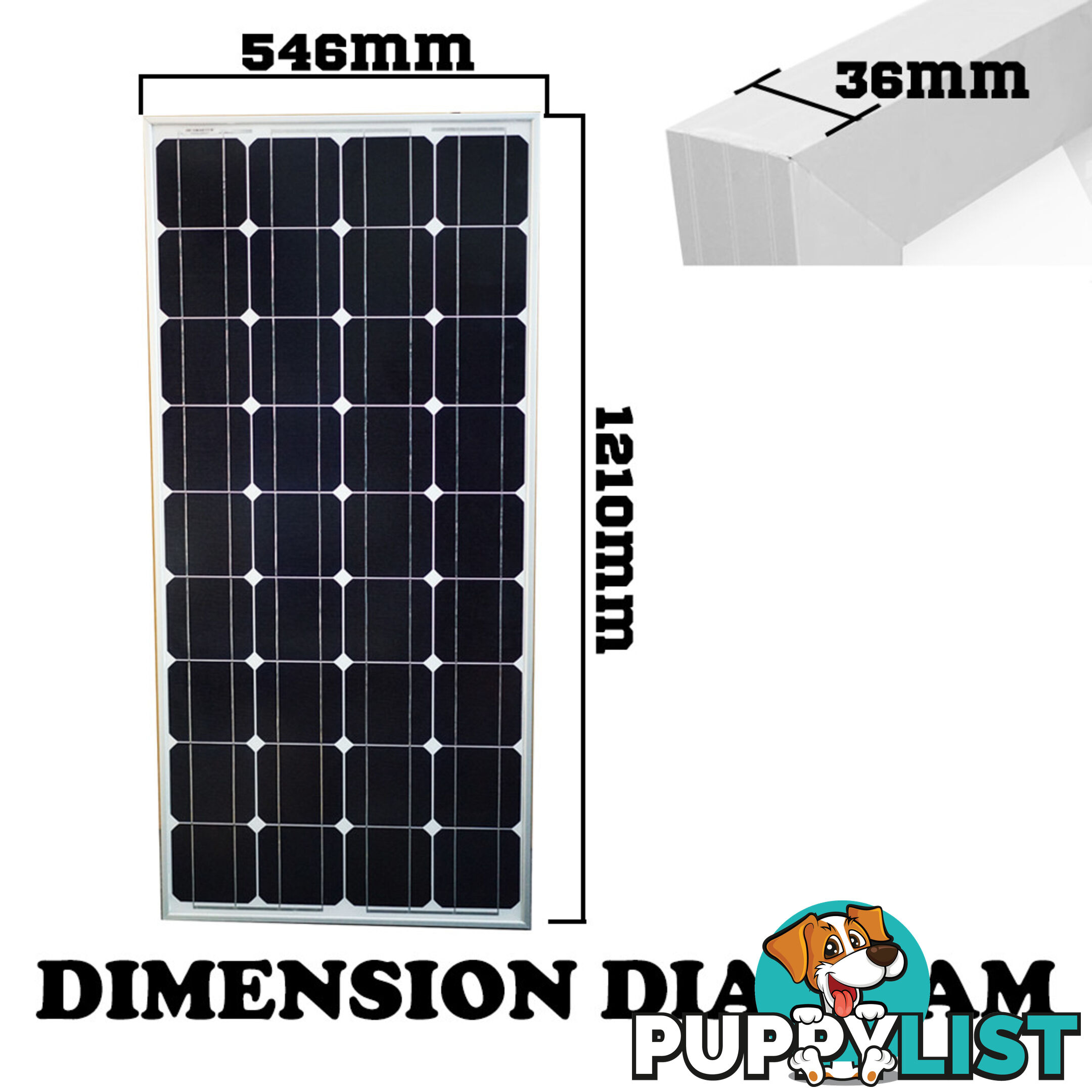 12V 100W SOLAR PANEL KIT HOME GENERATOR MONO CARAVAN CAMPING POWER CHARGING