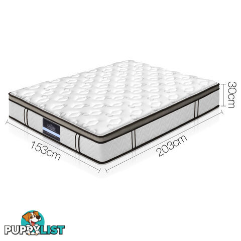 Latex Euro Top Pocket Spring Mattress Back Support Queen