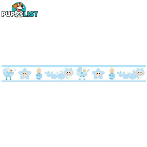 Blue Baby Caterpillar Wall Border Stickers - Totally Movable