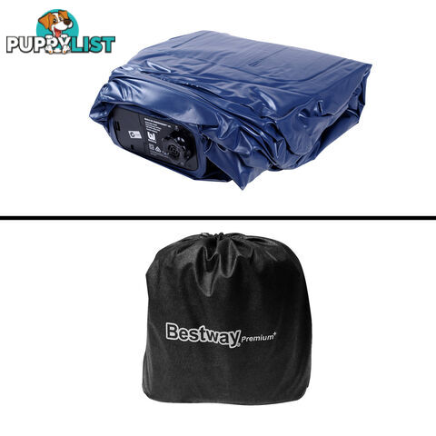 Bestway Queen Inflatable Air Mattress Bed w/ Air Pump Blue