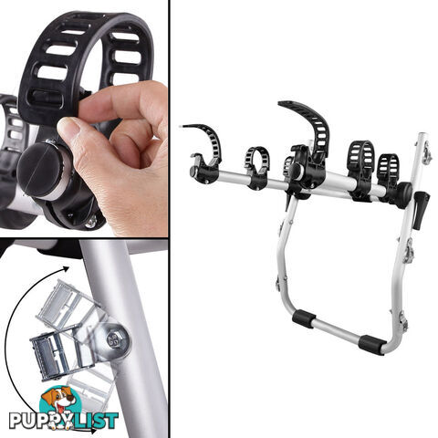 Foldable Aluminium Strap-On 3 Bicycle Bike Rack Carrier