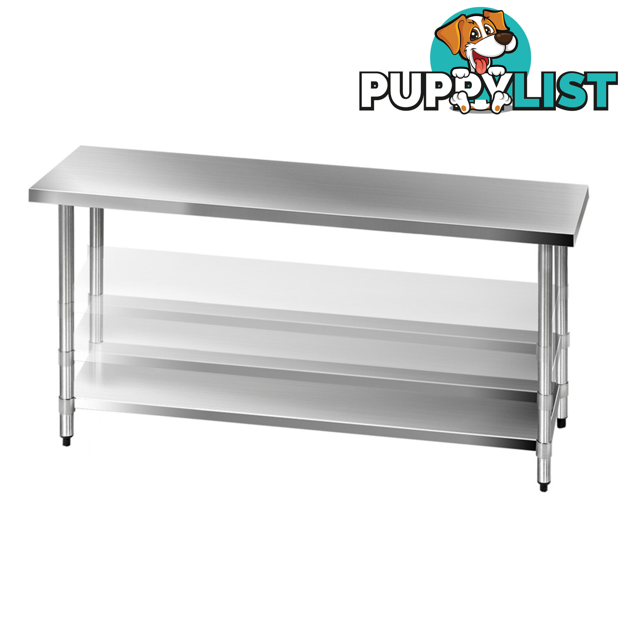 430 Stainless Steel Kitchen Work Bench Table 1829mm