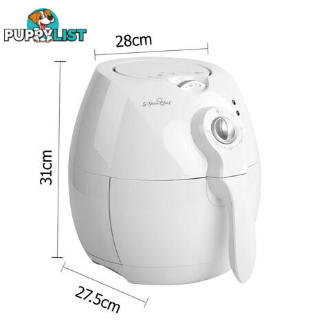 5 Star Chef Oil-Less Air Fryer 2.2L - White