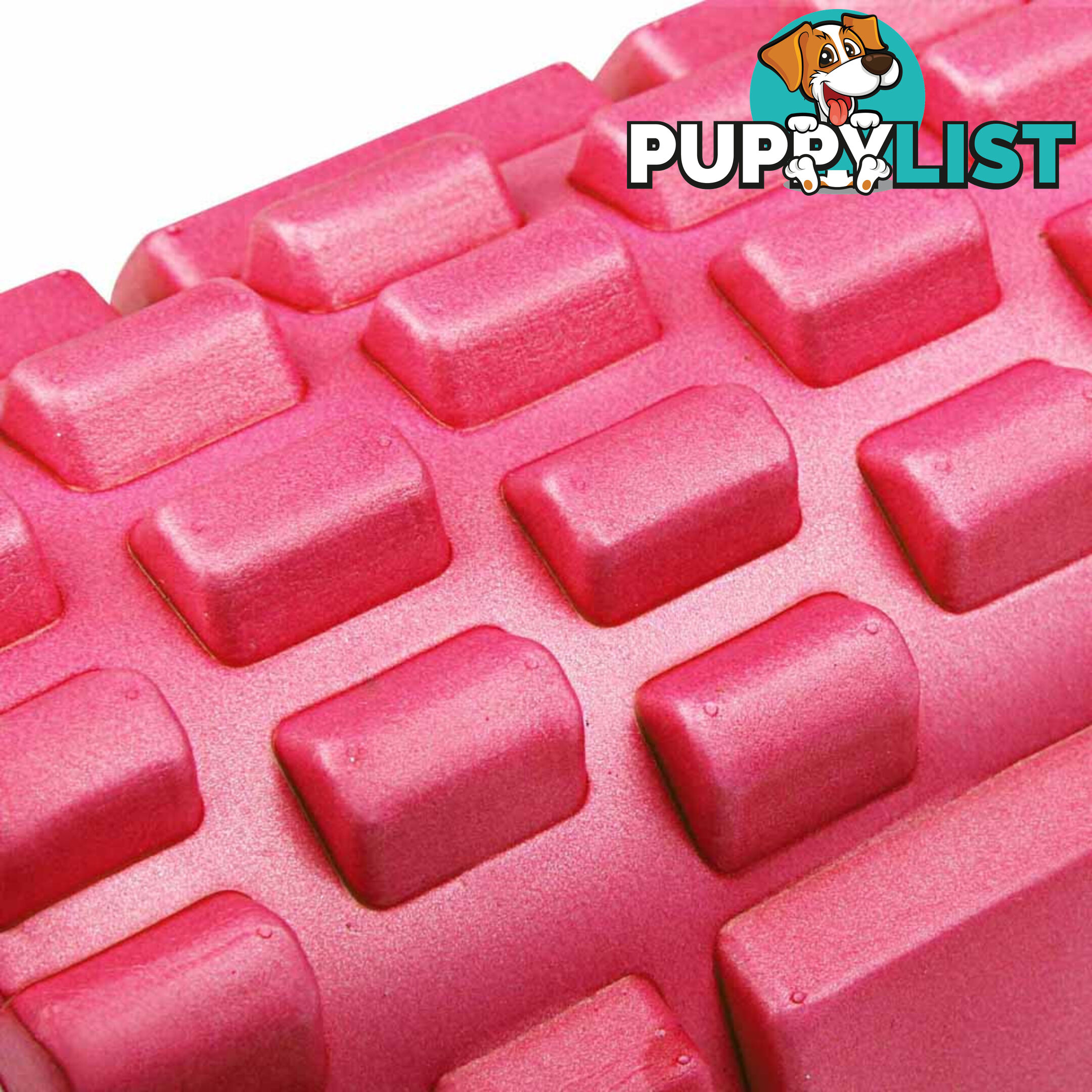 Yoga Gym Pilates EVA Grid Foam Roller Purple 33 x 14cm