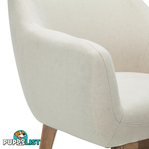 Fabric Tub Lounge Armchair - Beige