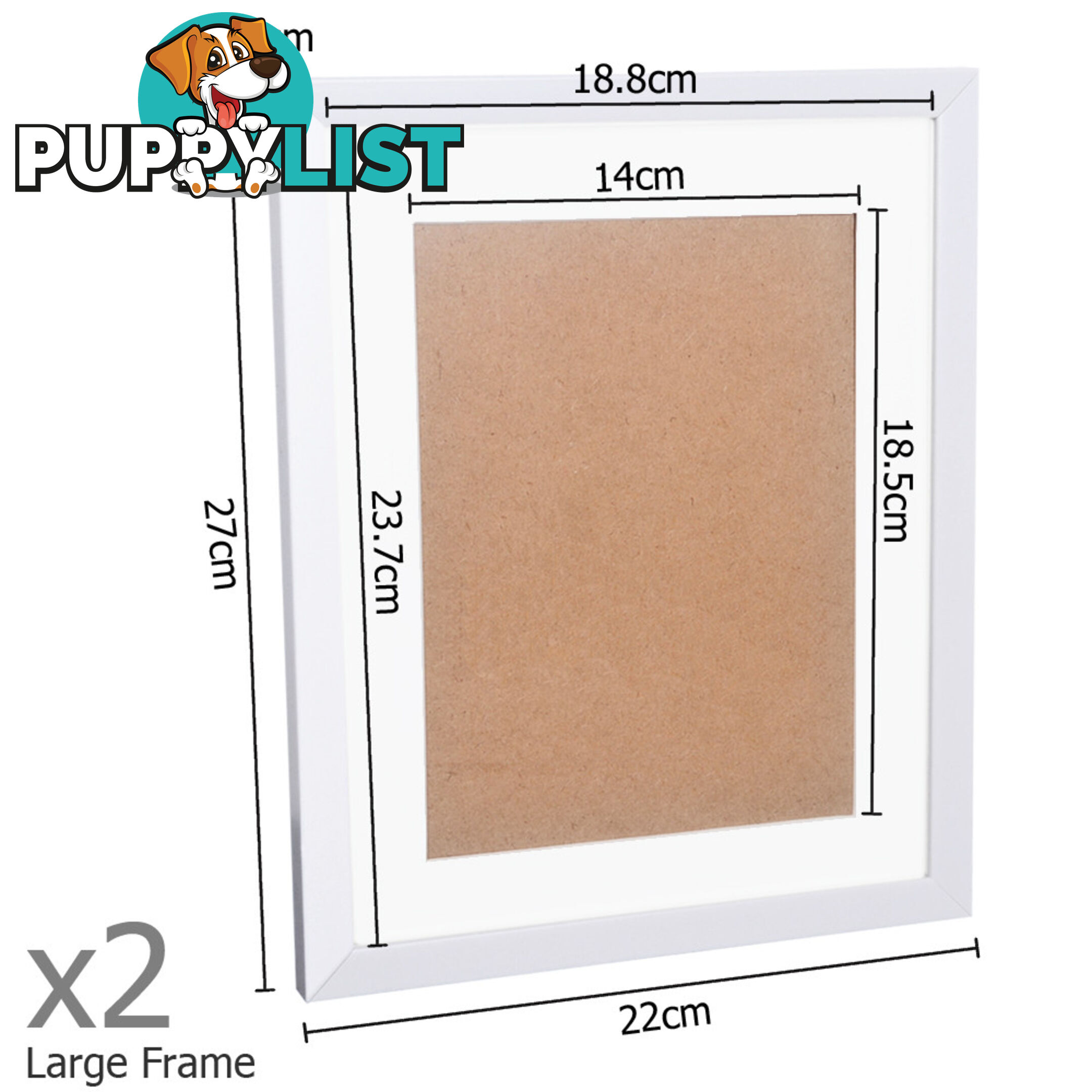 17 pcs Photo Frames Set Wall White