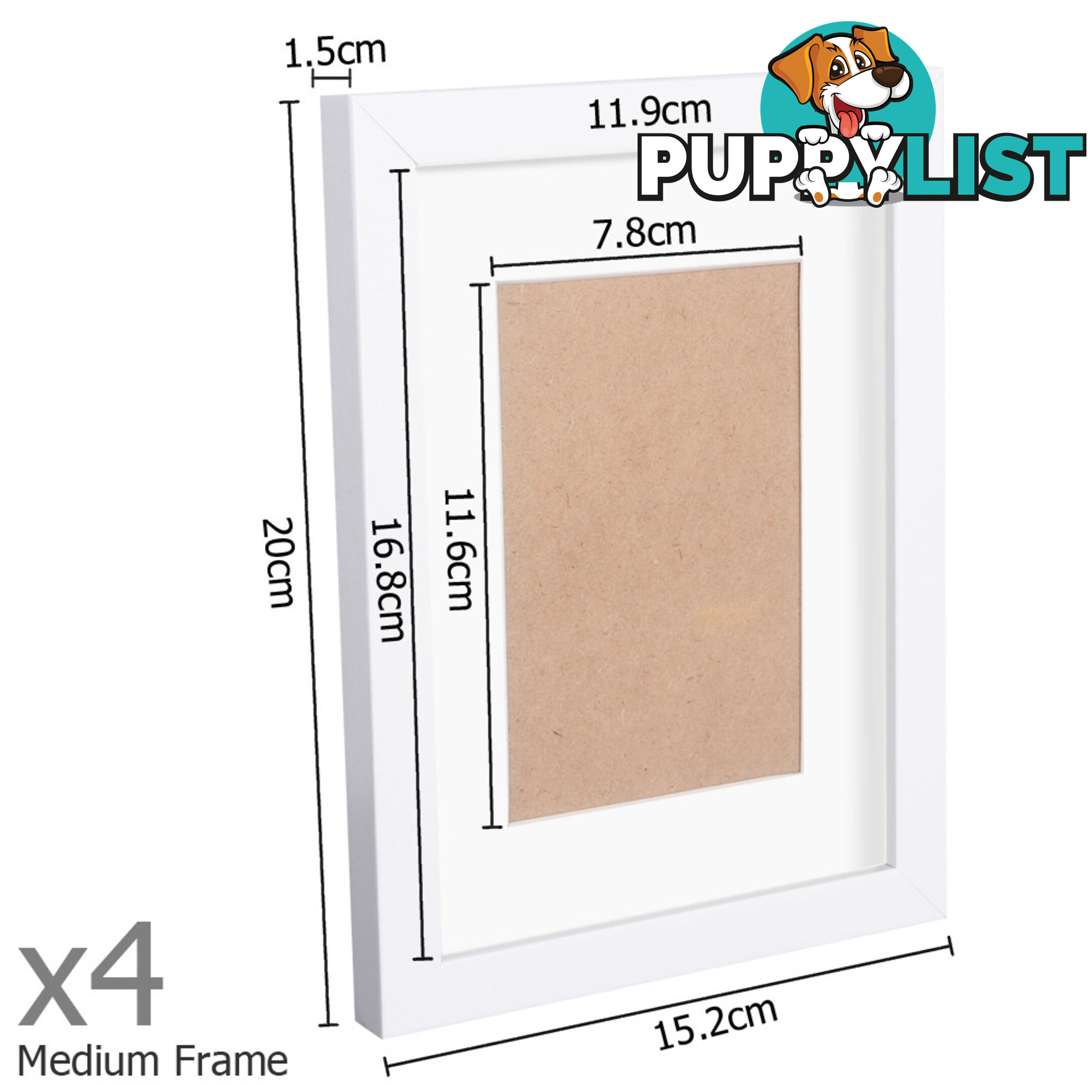 17 pcs Photo Frames Set Wall White