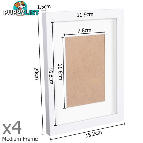 17 pcs Photo Frames Set Wall White