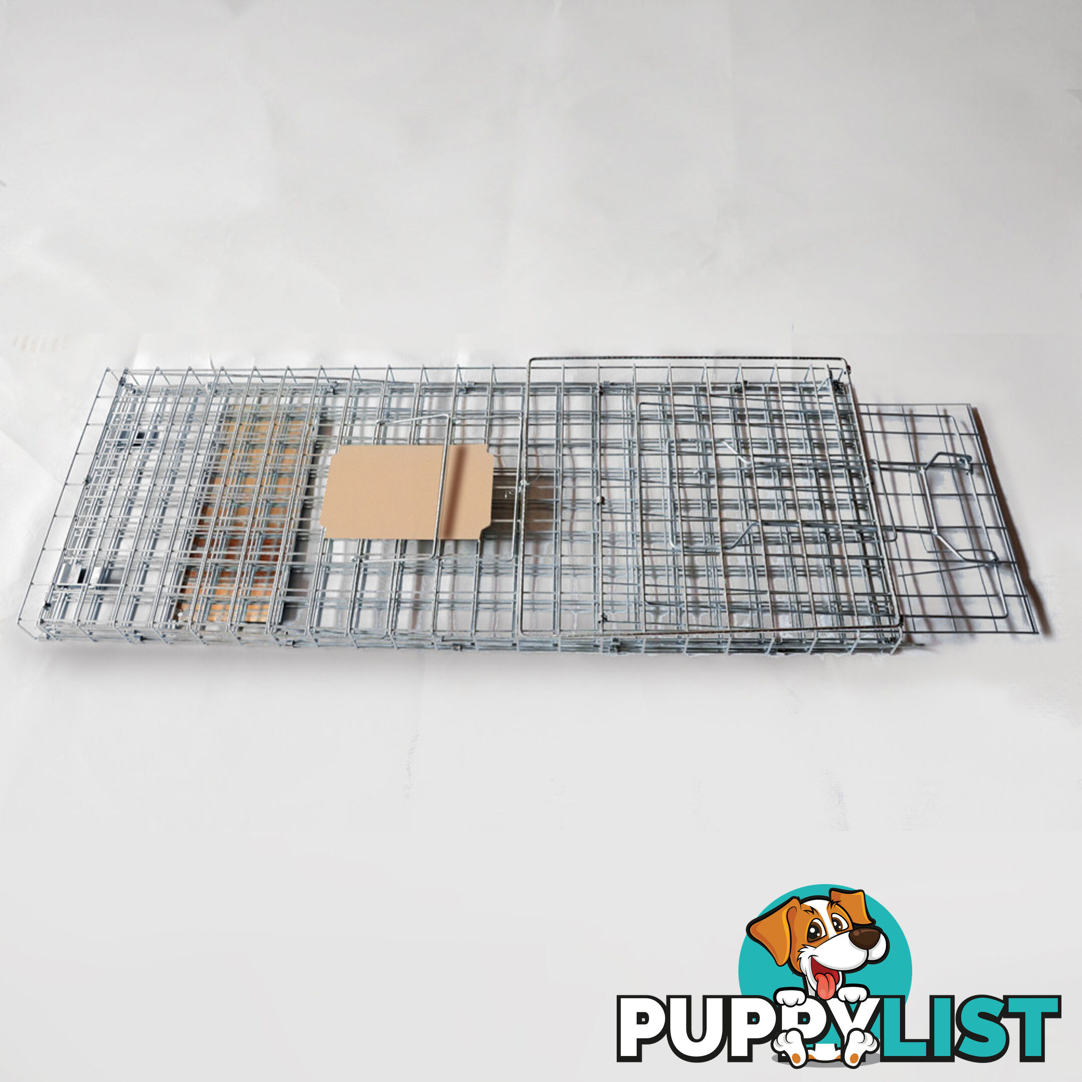 Humane Animal Trap Cage 108 x 40 x 45cm Silver