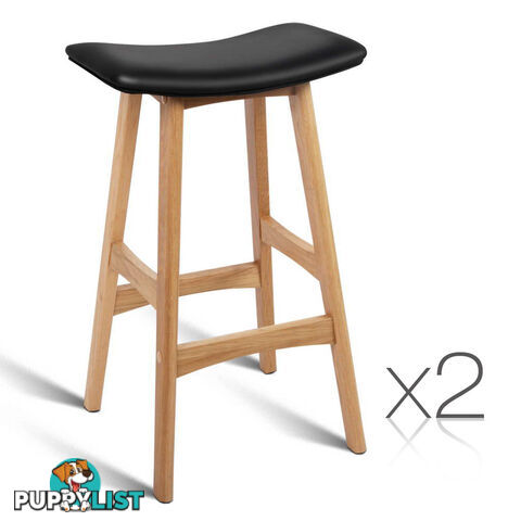 Set of 2 High Seat Barstools White