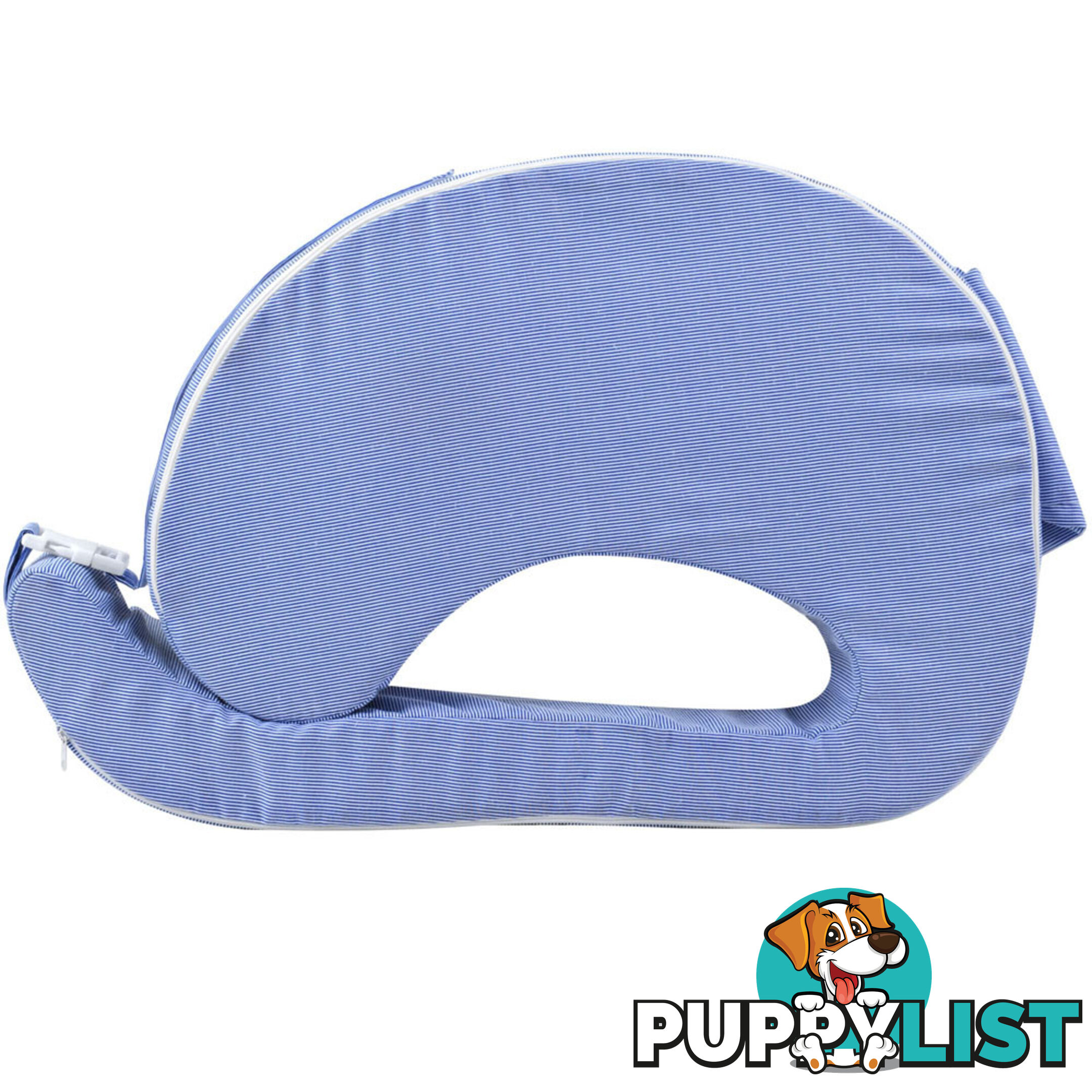 Baby Breast Feeding Support Memory Foam Pillow w/ Zip Cover Blue