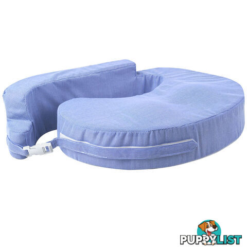 Baby Breast Feeding Support Memory Foam Pillow w/ Zip Cover Blue