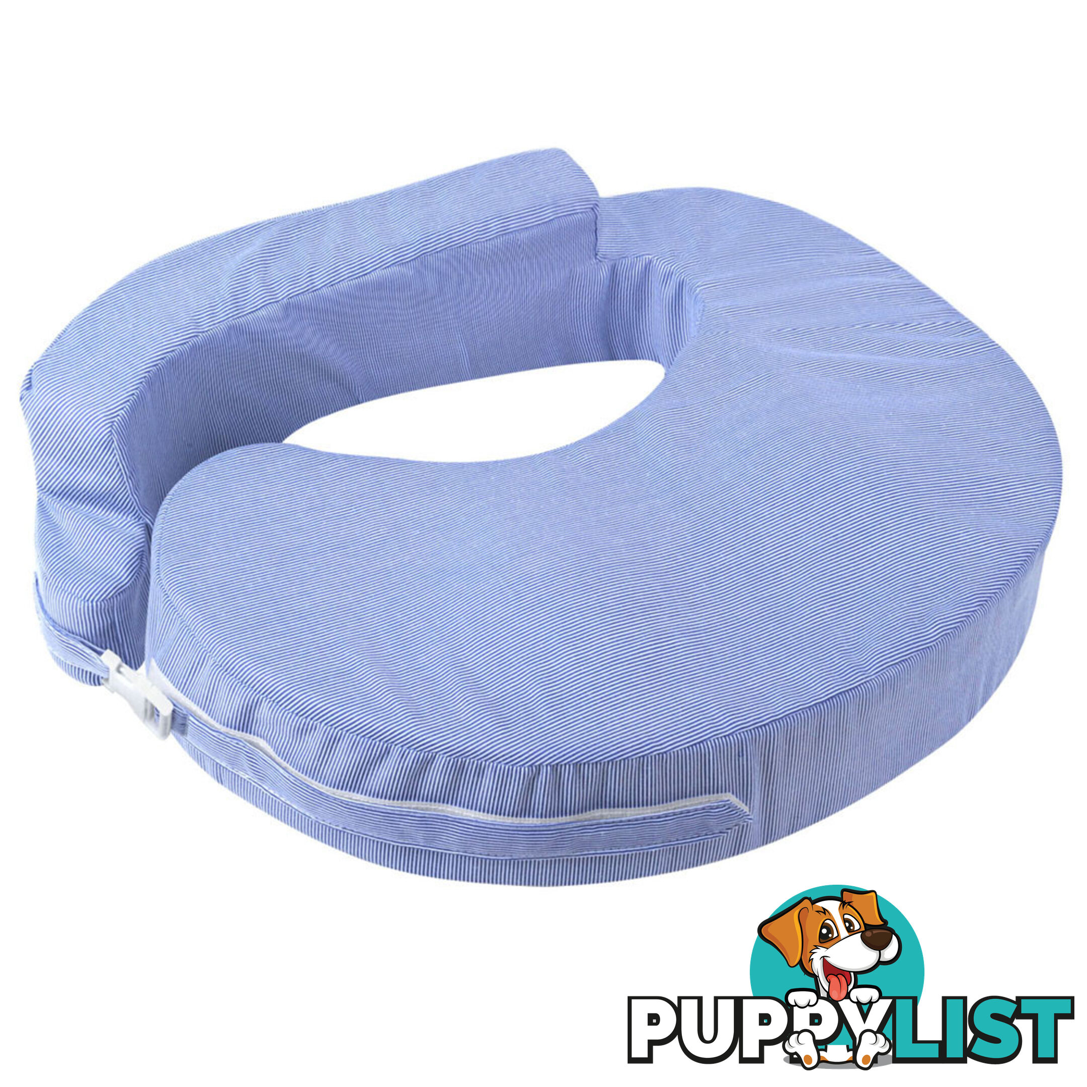 Baby Breast Feeding Support Memory Foam Pillow w/ Zip Cover Blue