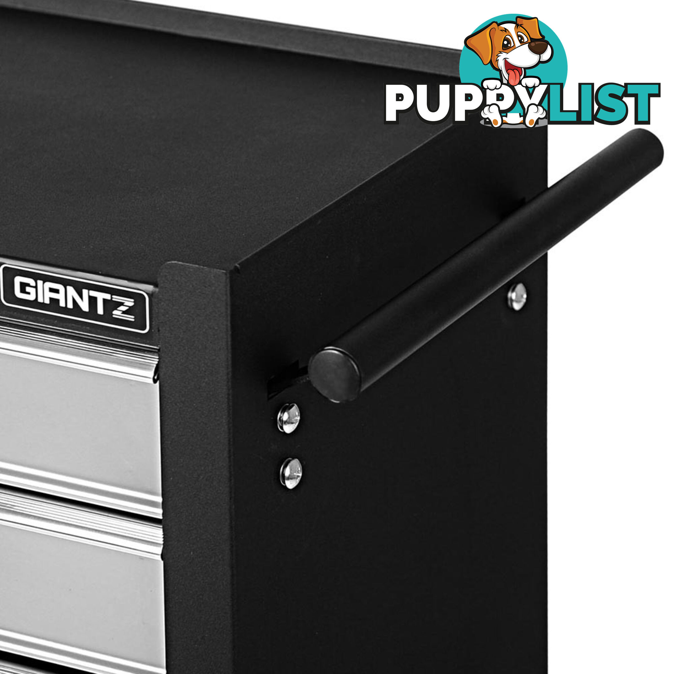 5 Drawers Roller Toolbox Cabinet  Black Grey