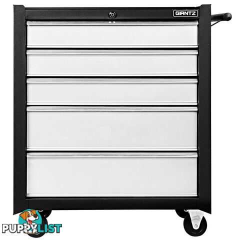 5 Drawers Roller Toolbox Cabinet  Black Grey