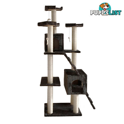 Cat Scratching Poles Post Furniture Tree 185cm Dark Grey