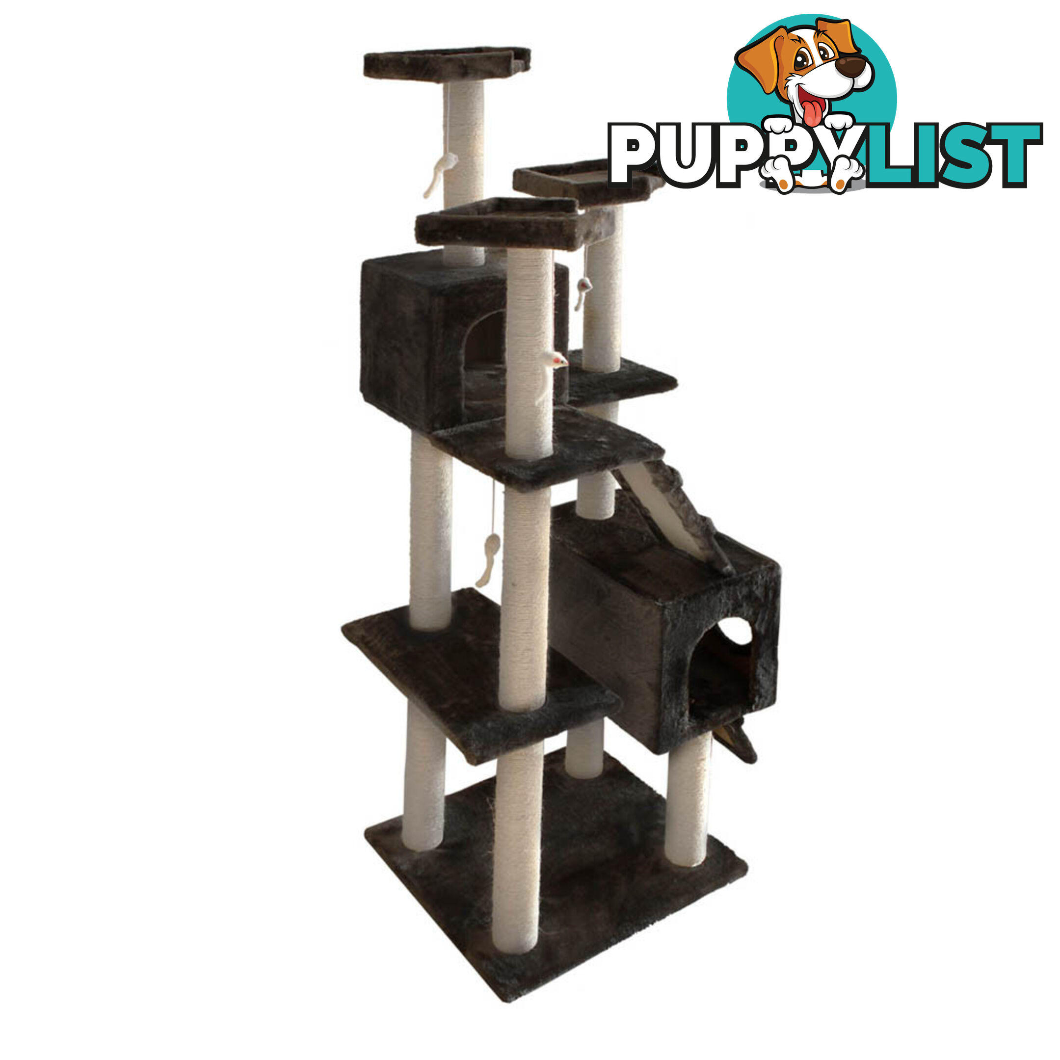 Cat Scratching Poles Post Furniture Tree 185cm Dark Grey